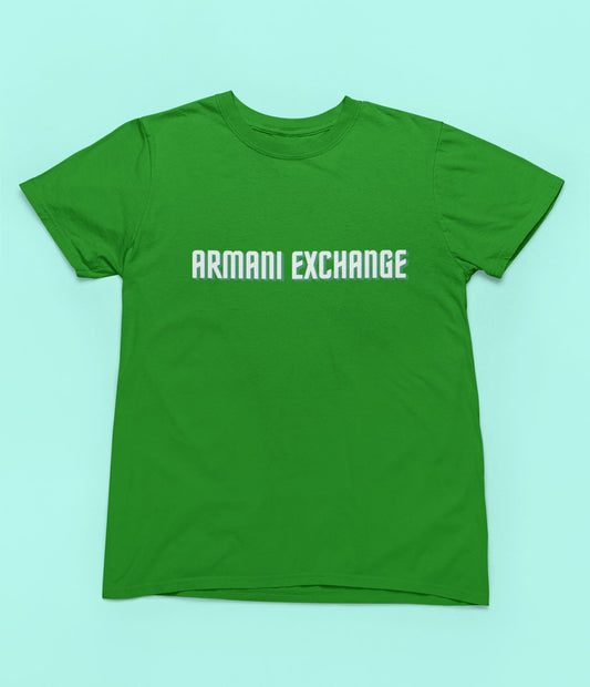 Flag Green Printed Armani Exchange Kids T-shirt