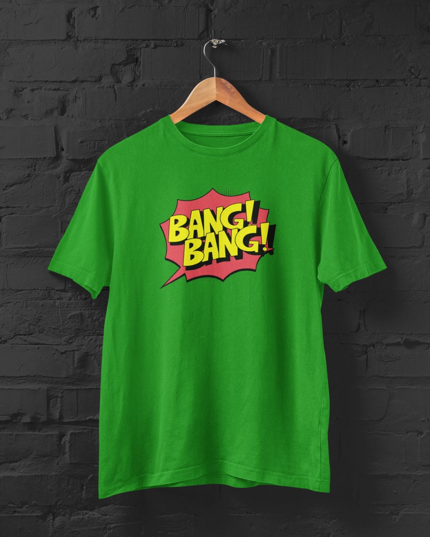 Bang Bang Half Sleeve T-shirt for Men Flag green