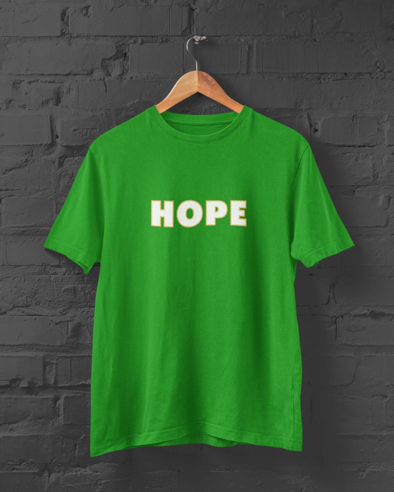 HOPE Half Sleeve T-Shirt for Men Flag green