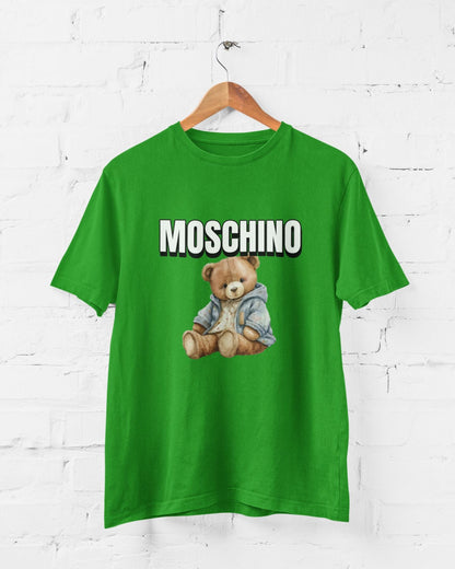 MOSCHINO Bear Half Sleeve T-shirt for Men Flag green