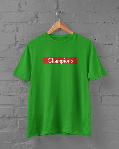 Champions Half Sleeve T-shirt for Men Flag green