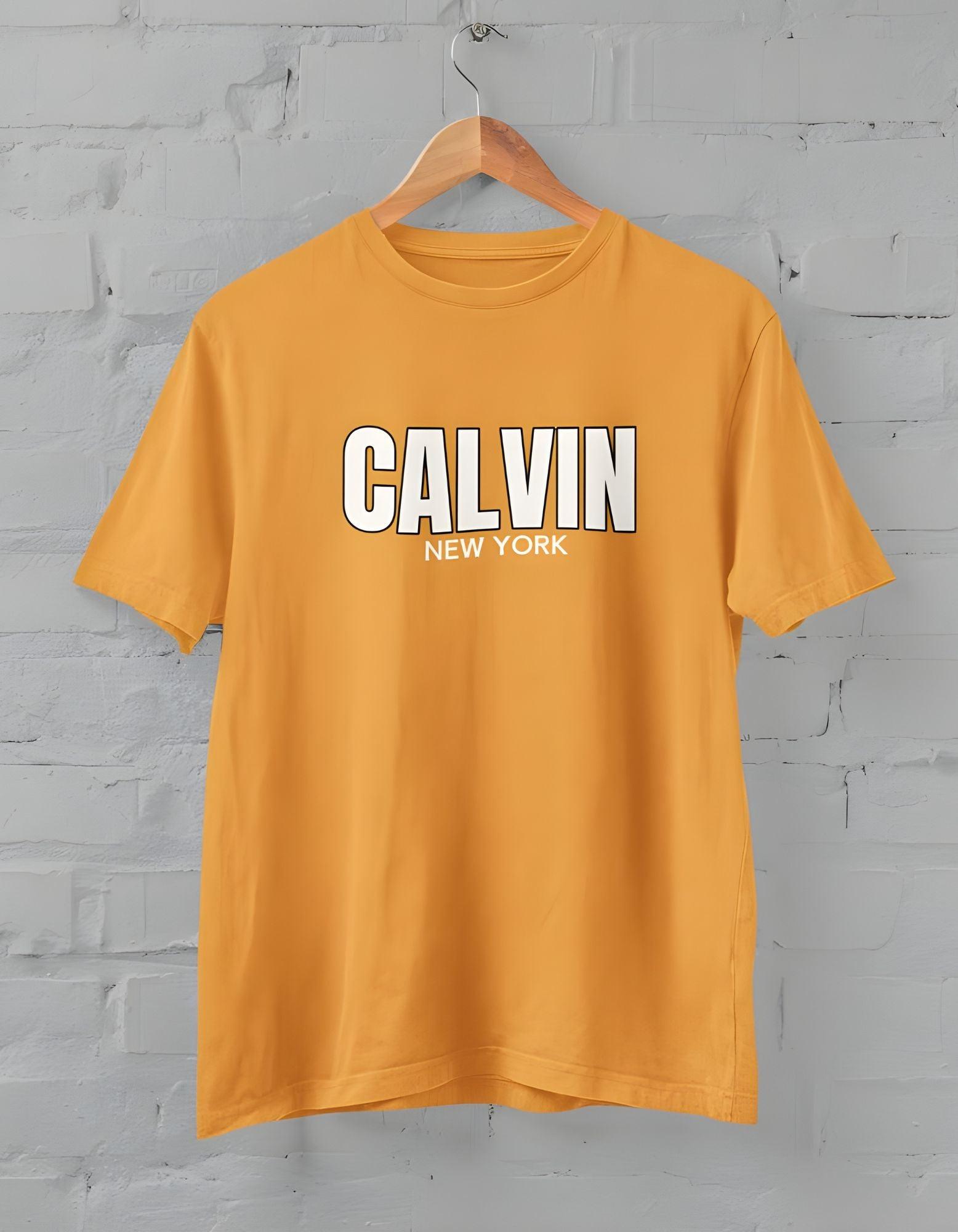 Calvin New York W Typography Half Sleeve T-shirt for Men