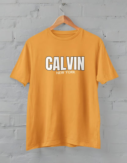 Calvin New York W Typography Half Sleeve T-shirt for Men