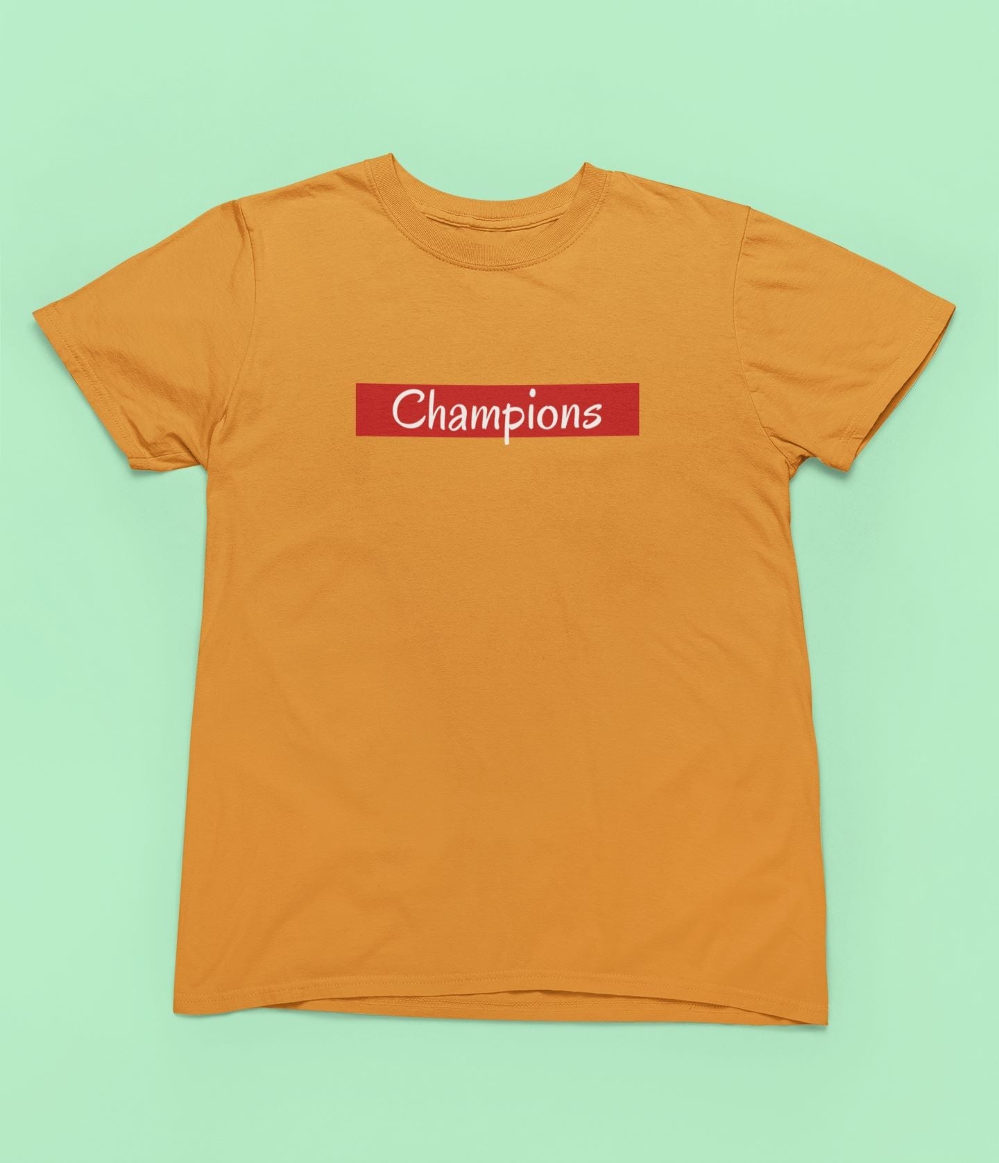 Champions Kid T-shirt for Baby Boy/Girl Golden Yellow