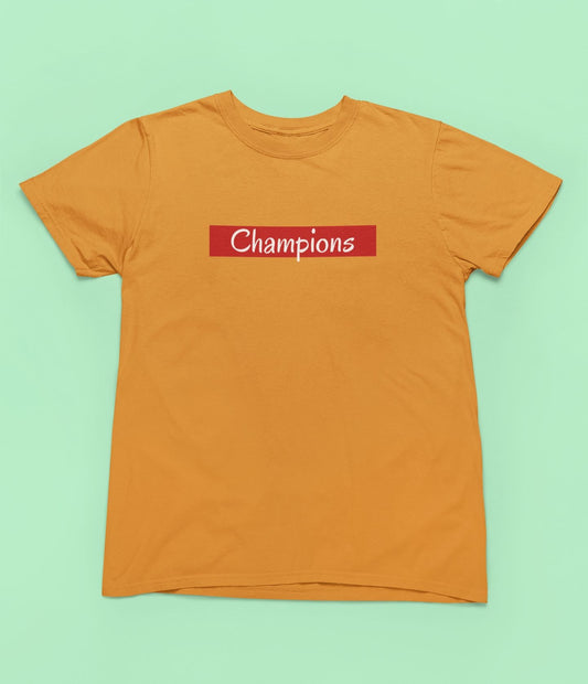 Champions Kid T-shirt for Baby Boy/Girl Golden Yellow