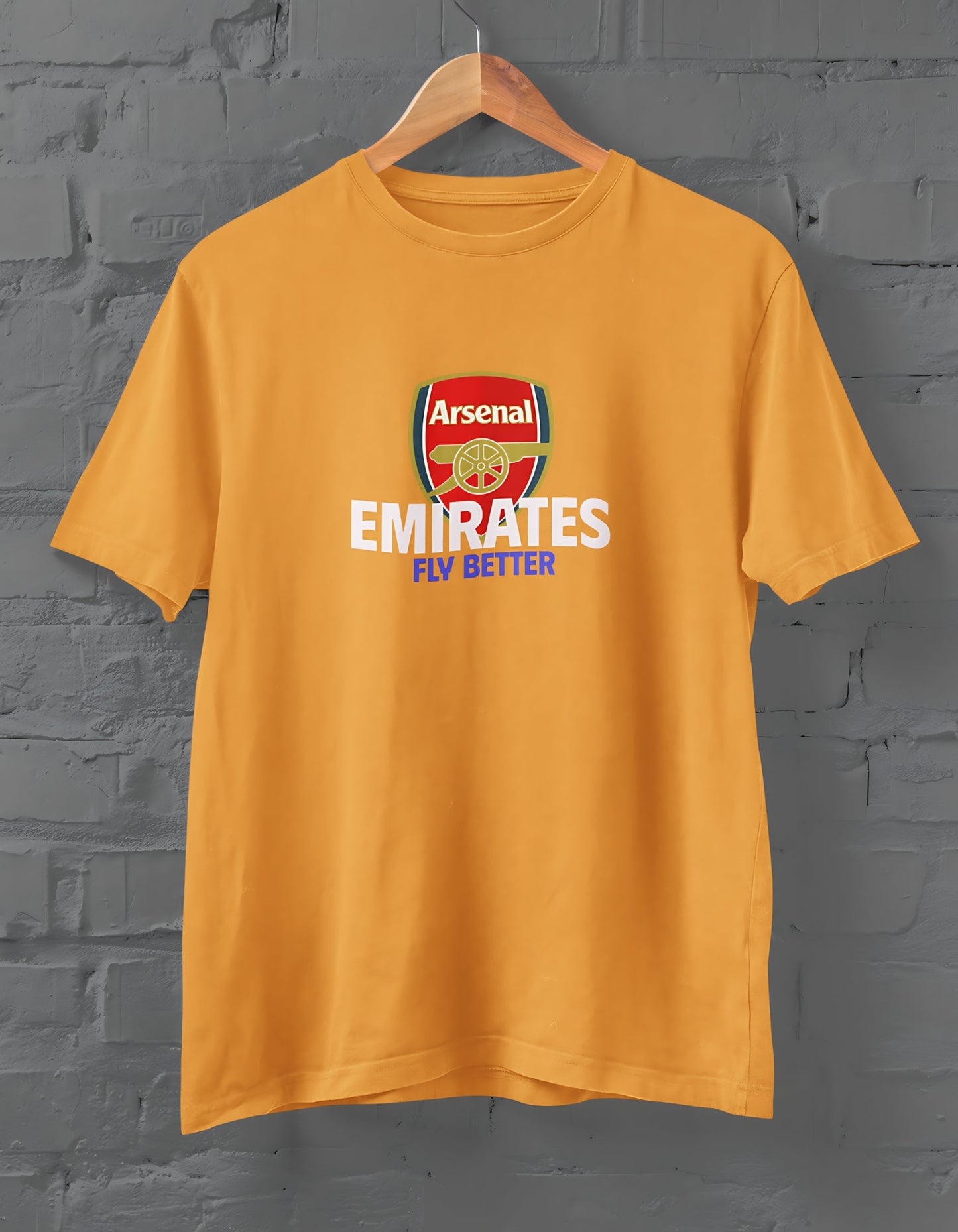 Arsenal Emirates Fly Better T-Shirt for Men Golden Yellow