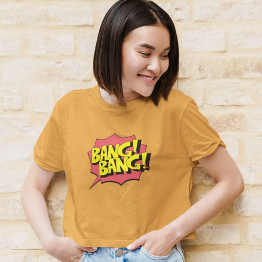 Bang Bang Crop Top for Women Golden Yellow