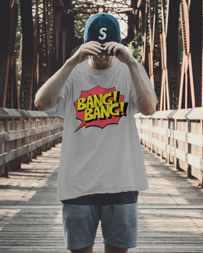 Bang Bang Oversized T-shirt for Men Grey Melange