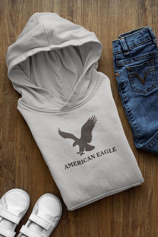 American Eagle Grey Mélange kids hoodie