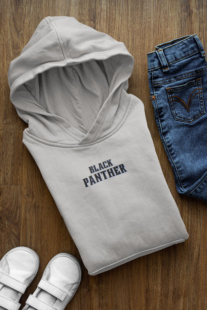 Black Panther Superhero Kid's Hoodie for Boy/Girl Grey Melange