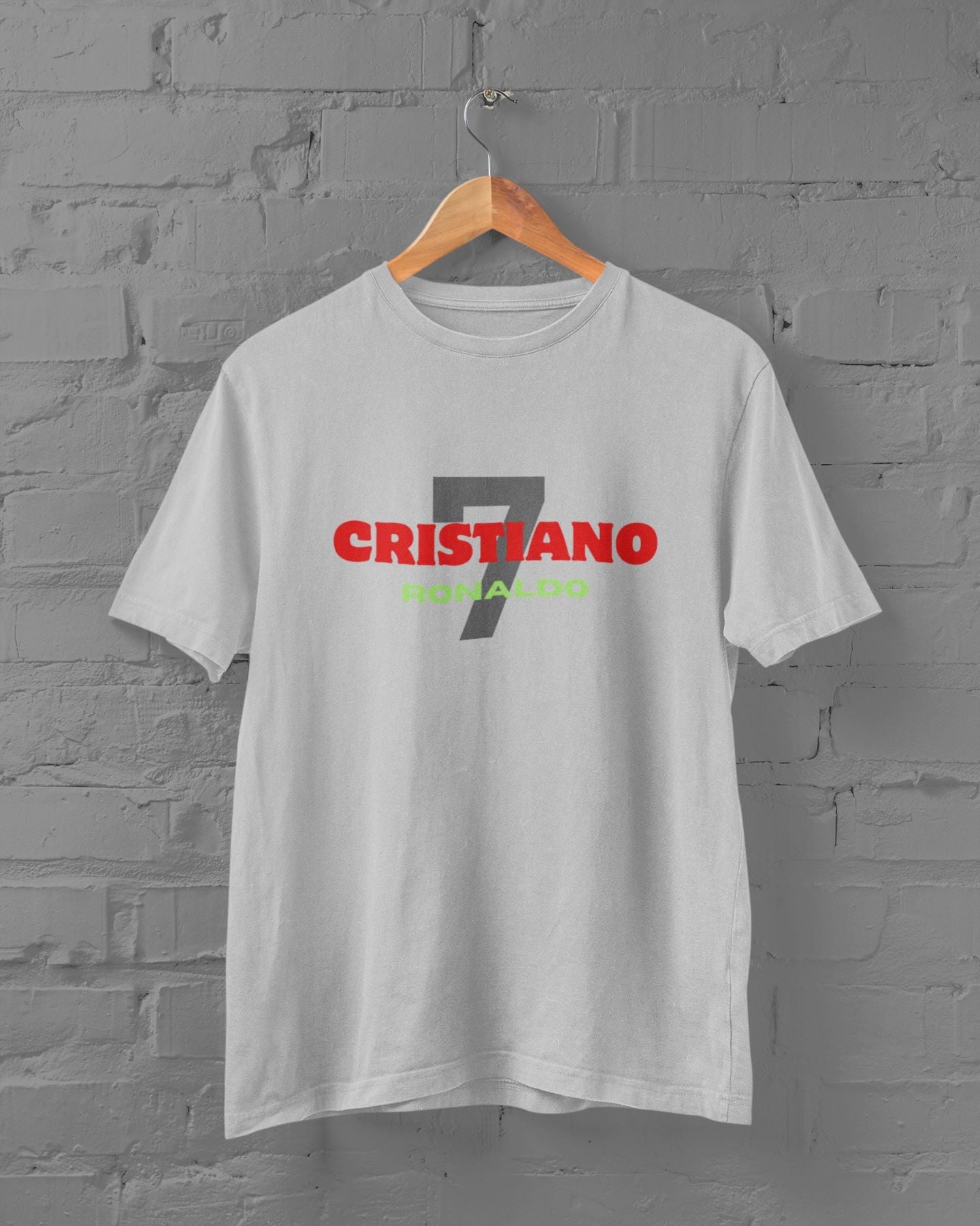 Cristiano Ronaldo CR7 Half Sleeve T-shirt for Men Grey Melange