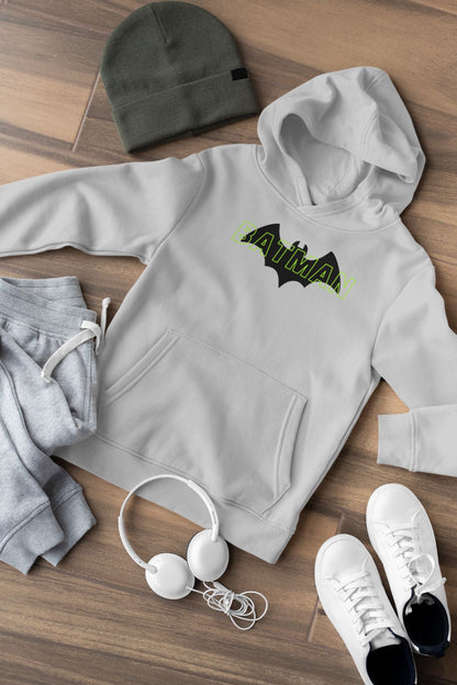 Batman Superhero Kids Hoodie for Boy/Girl Grey melange