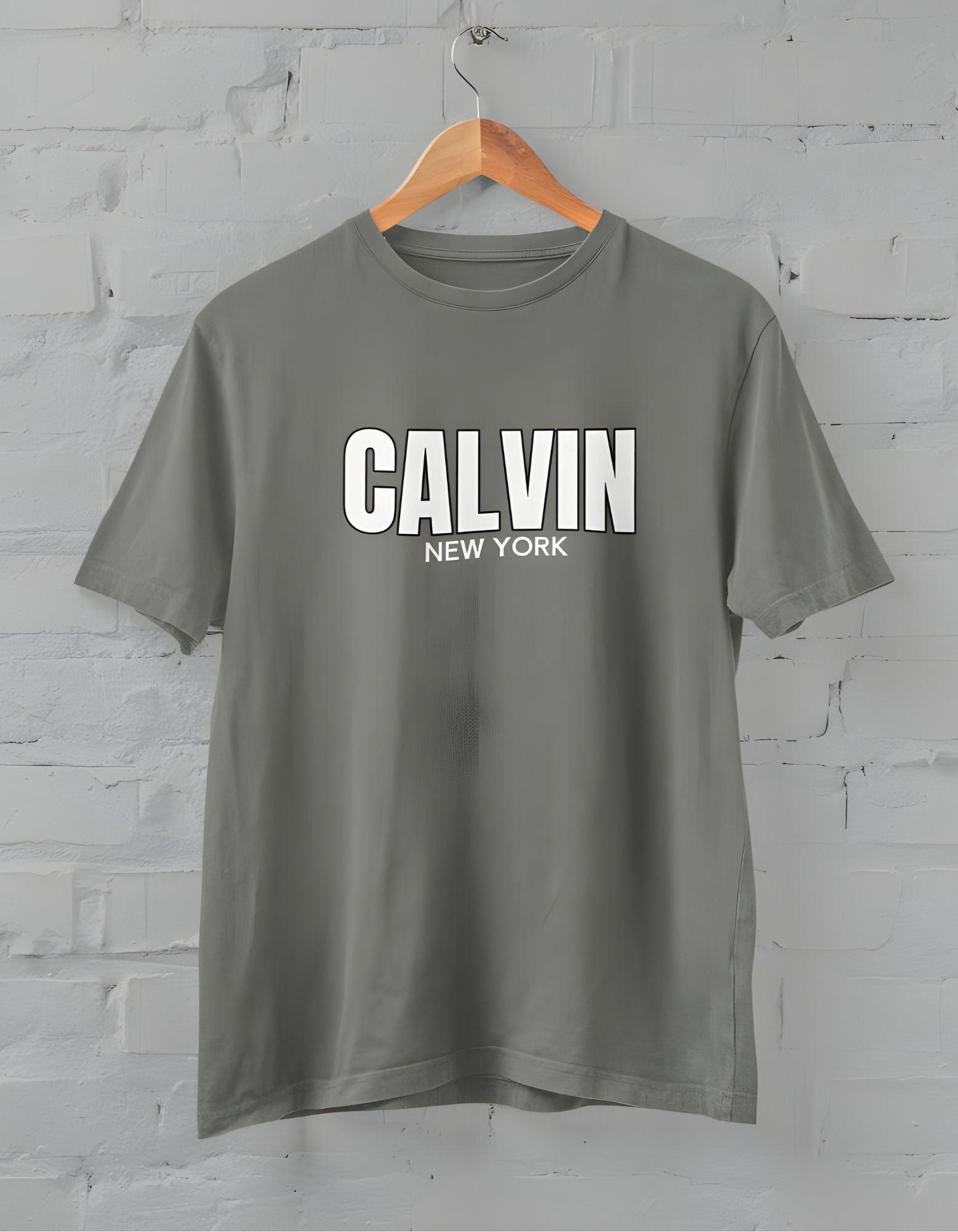 Calvin New York W Typography Half Sleeve T-shirt for Men