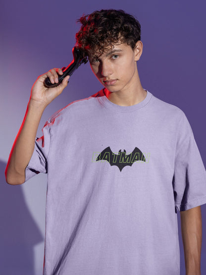 Batman Superhero Oversized T-shirt for Men Lavender