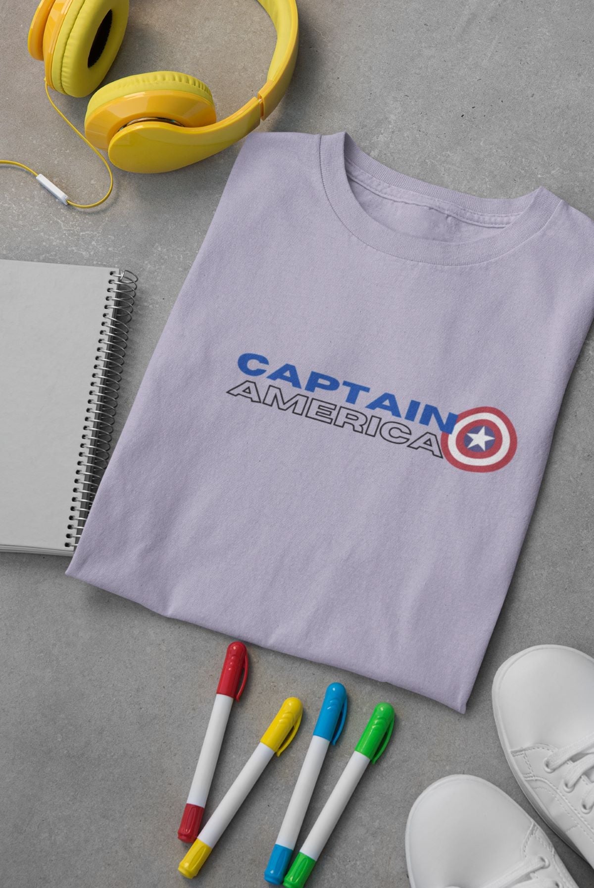 Captain America Kid's T-Shirt Lavender