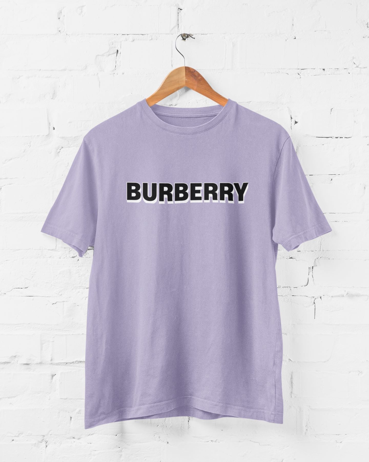 BurBerry Half Sleeve T-shirt for Men Lavender