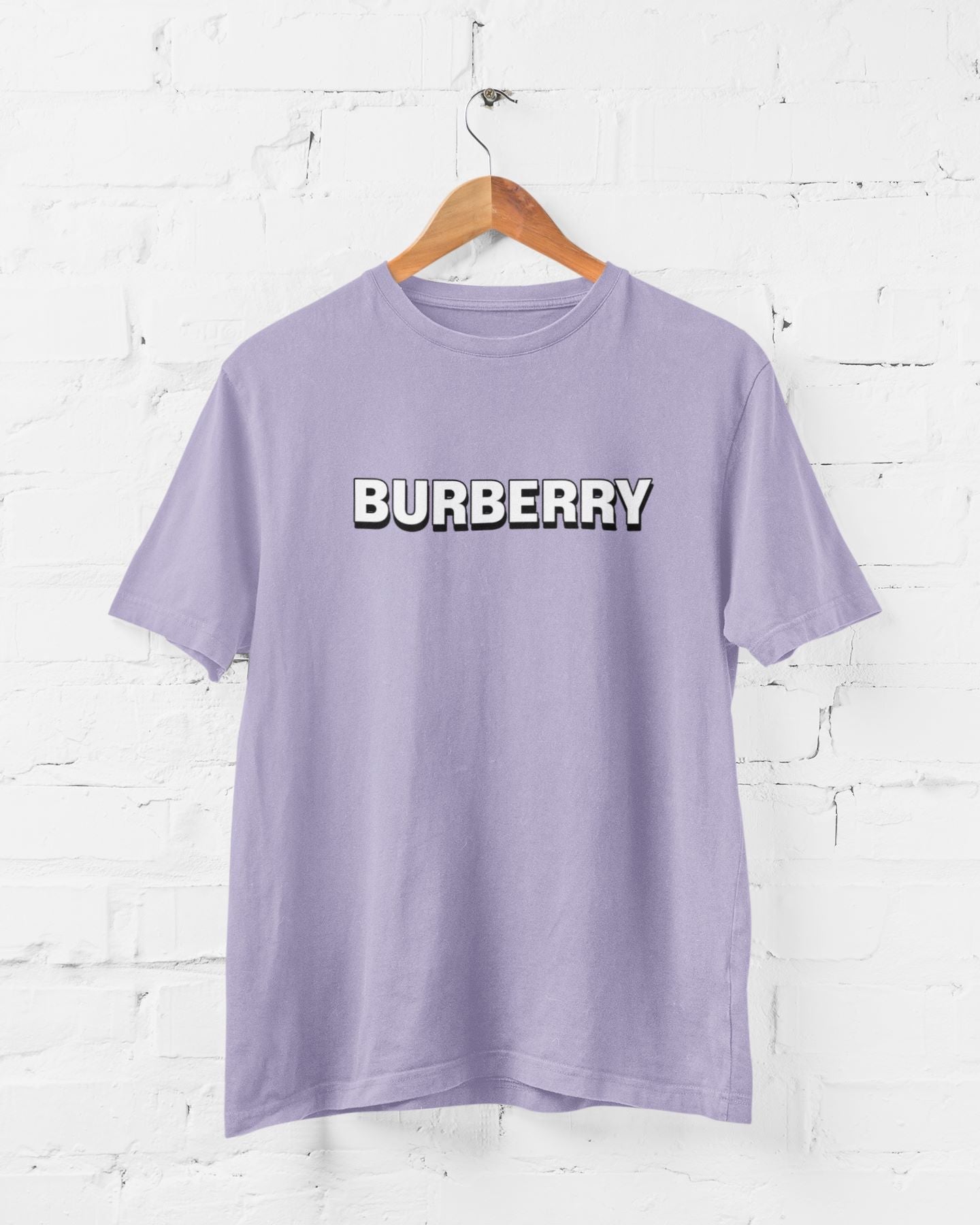 BurBerry Half Sleeve T-shirt for Men Lavender