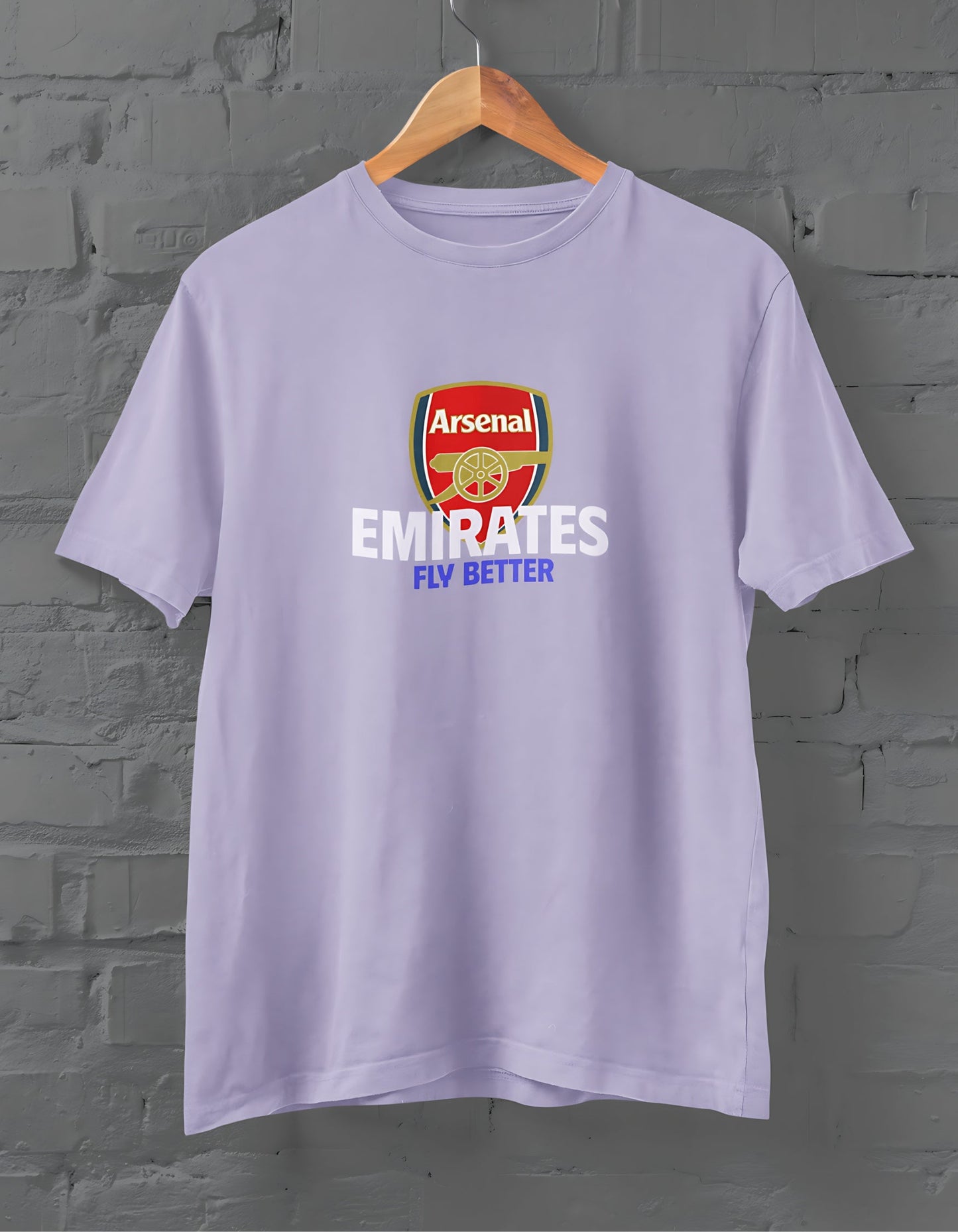 Arsenal Emirates Fly Better T-Shirt for Men Lavender