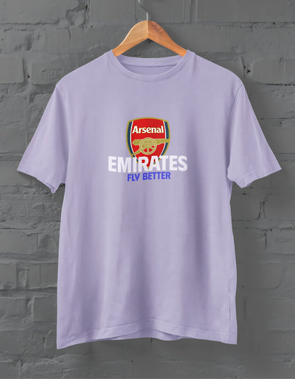 Arsenal Emirates Fly Better T-Shirt for Men Lavender