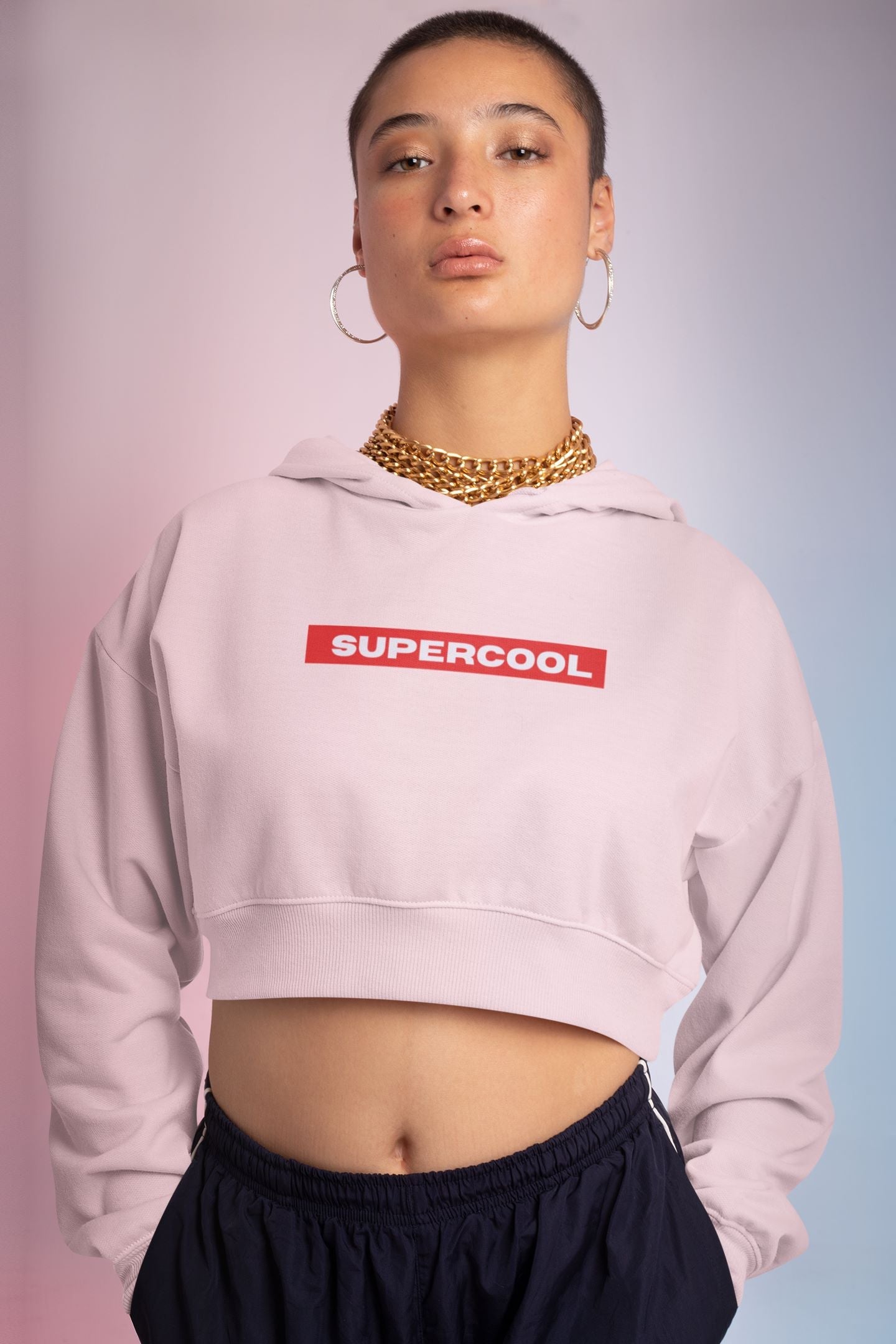 Supercool Crop Hoodie for Women - ShosaQualiTees