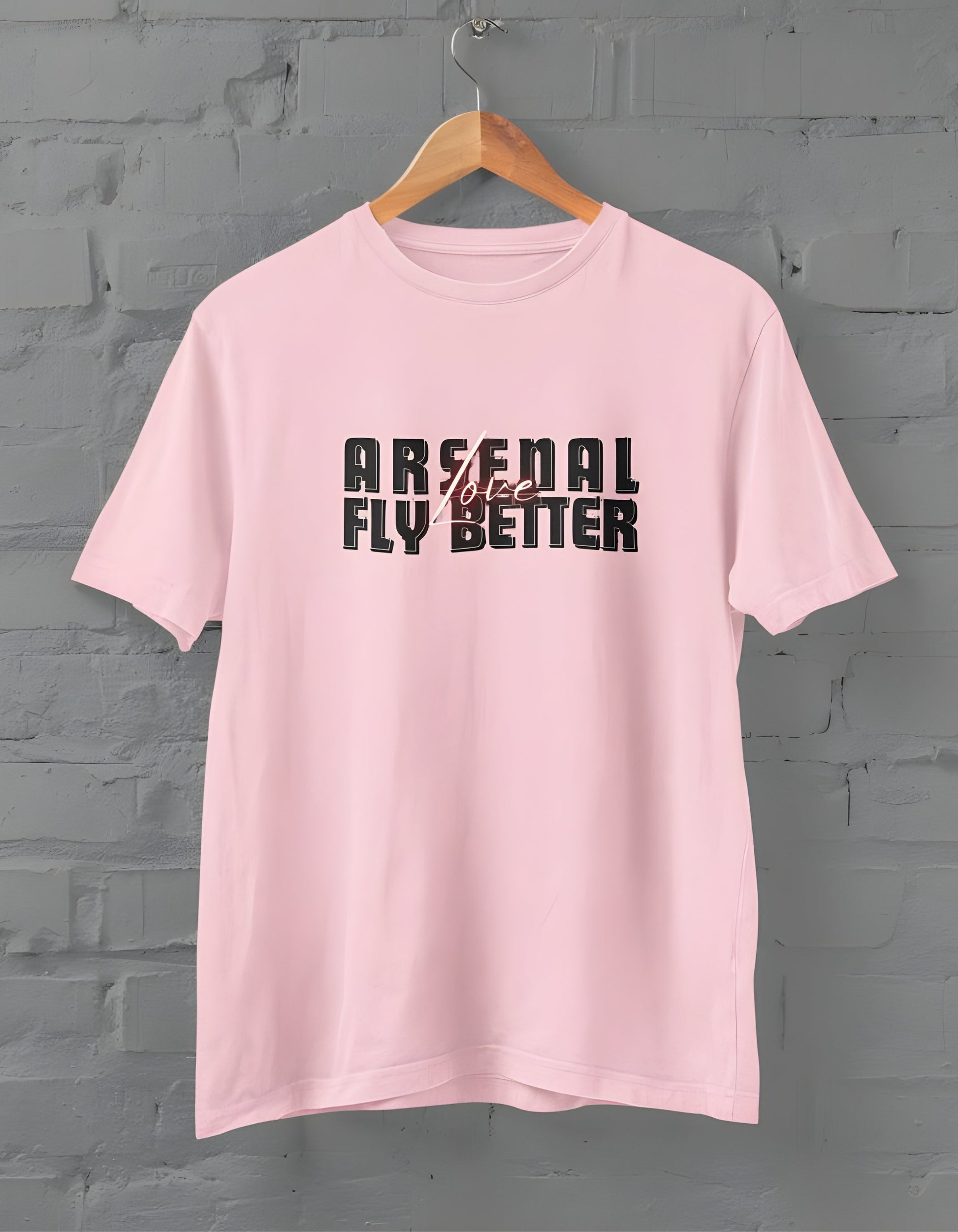 Arsenal Love T-Shirt for Men Light Pink