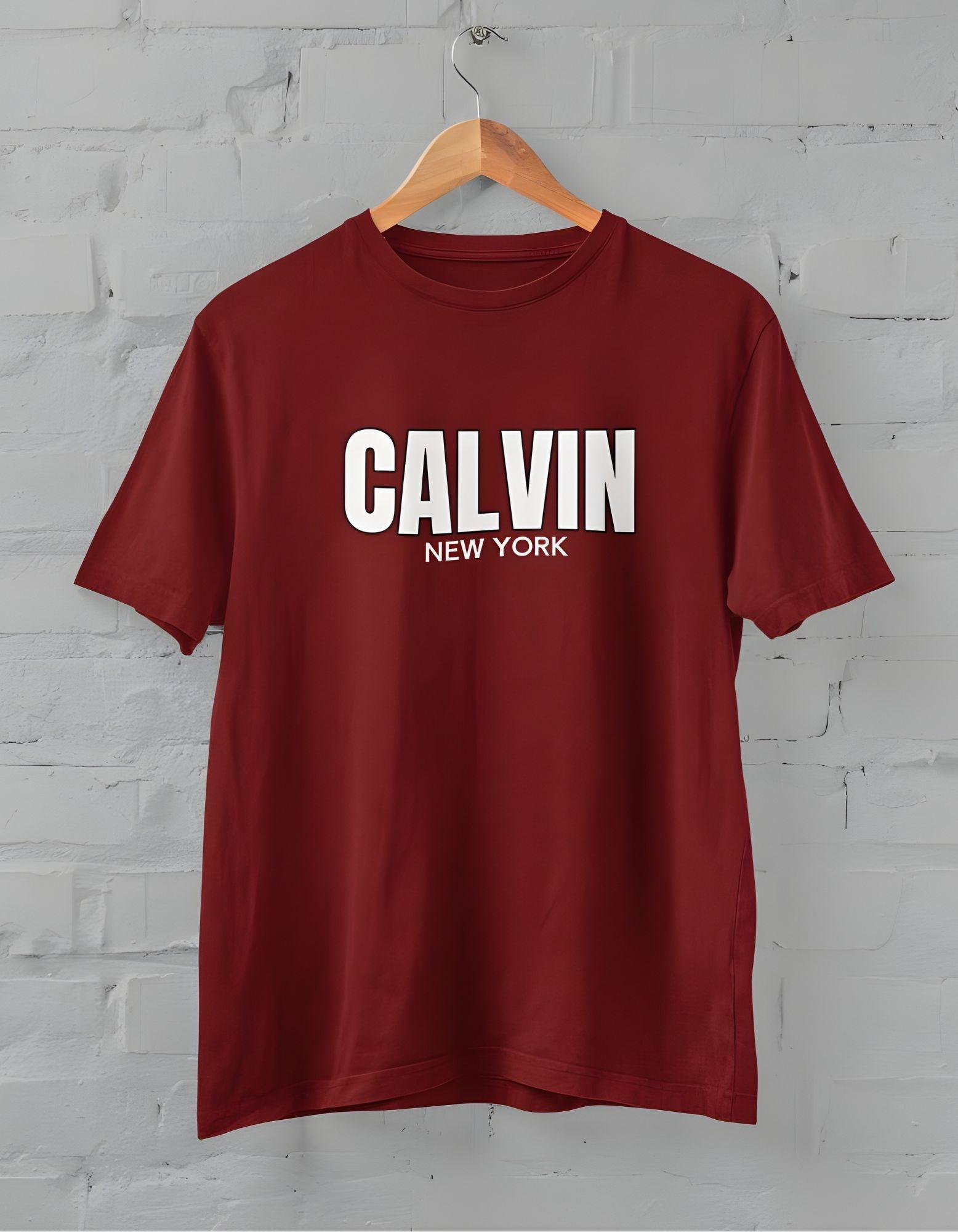 Calvin New York W Typography Half Sleeve T-shirt for Men