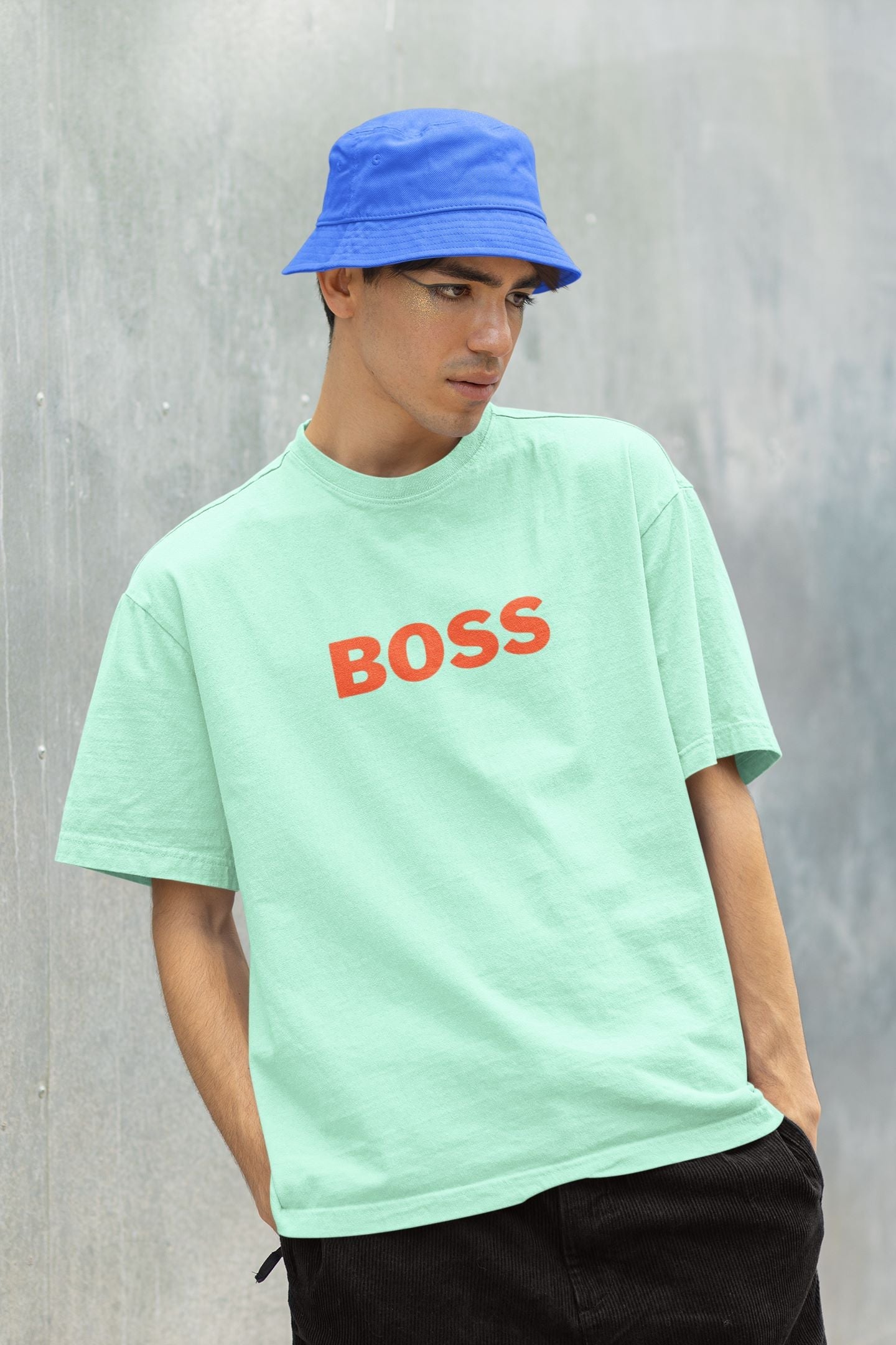 BOSS Oversized T-shirt for Men Mint