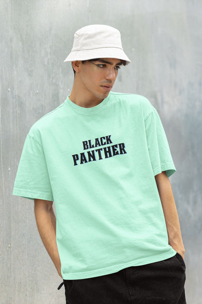 Black Panther Superhero Oversized T-shirt for Men Mint