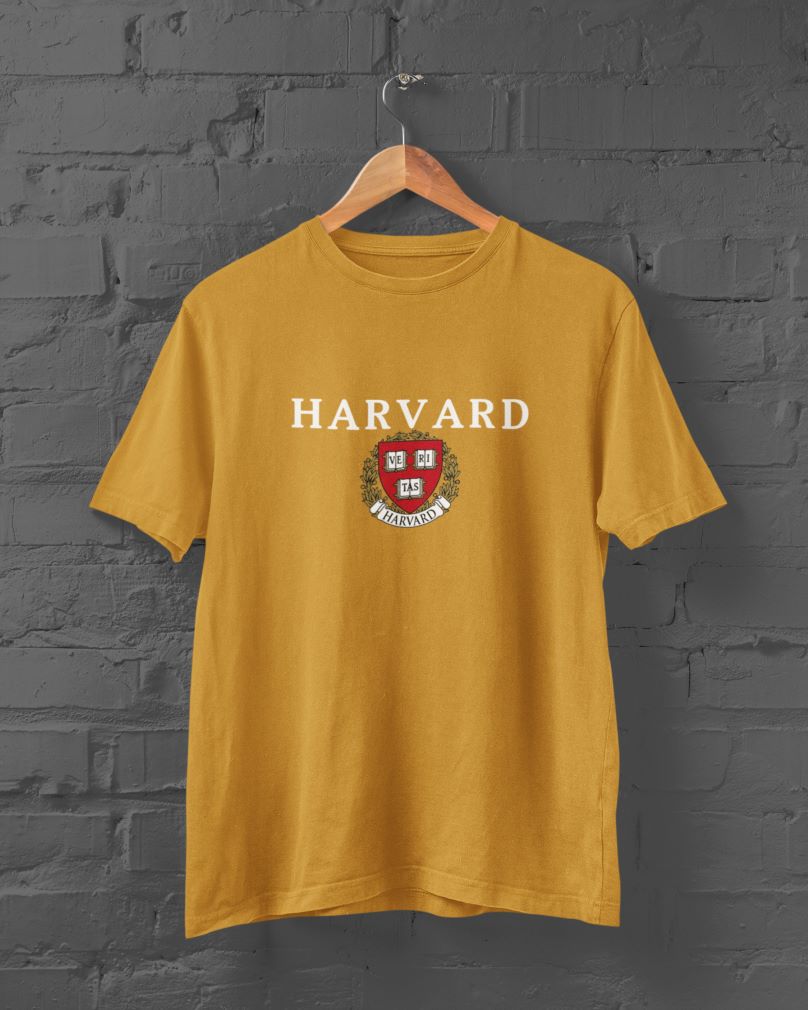 Harvard Half Sleeve T-Shirt for Men Mustard Yellow