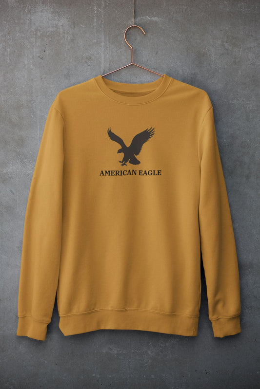 American Eagle Mustard Yellow Unisex Sweatshirt for Men/Women
