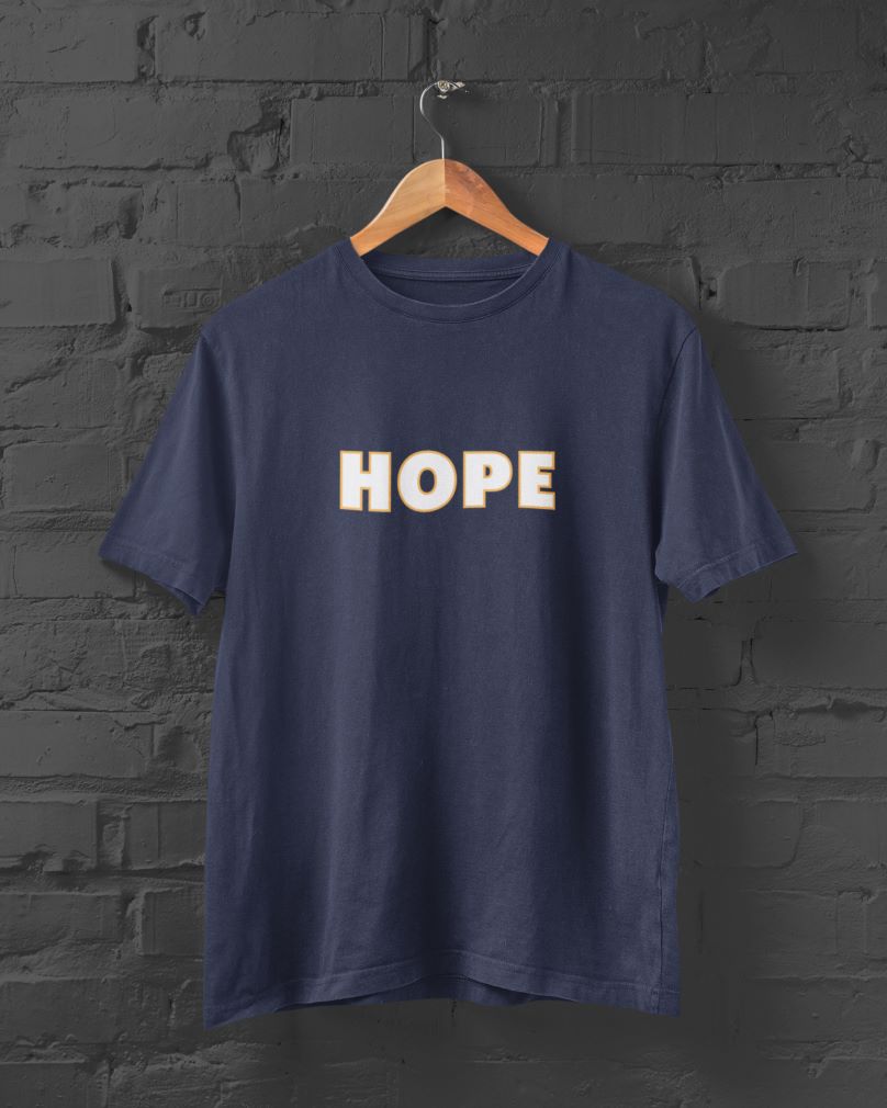 HOPE Half Sleeve T-Shirt for Men Navy Blue