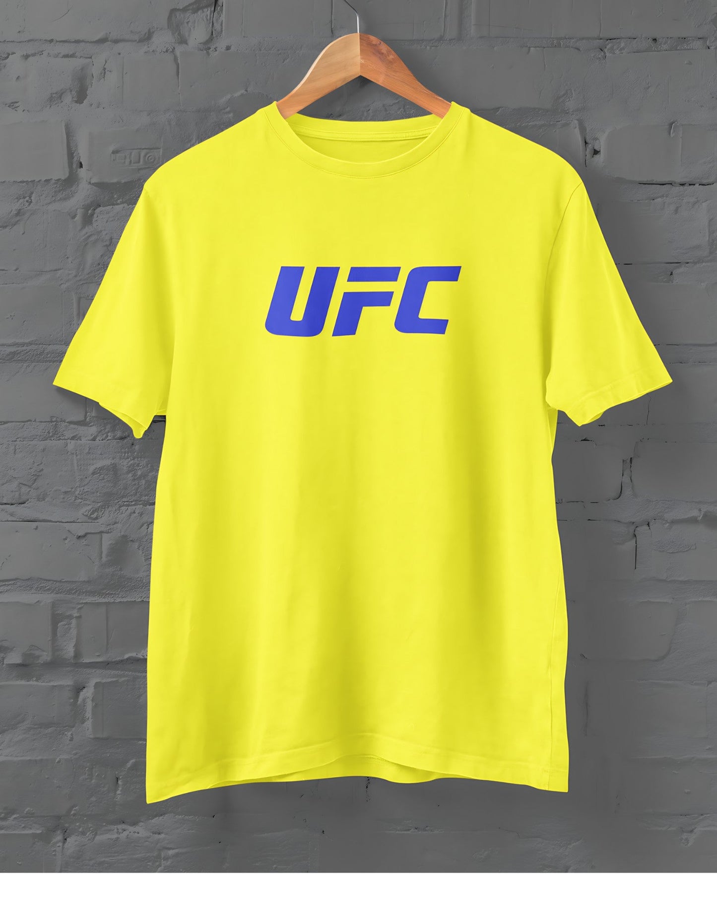 UFC Typography Printed Blue Half Sleeve T-shirt for Men - ShosaQualiTees