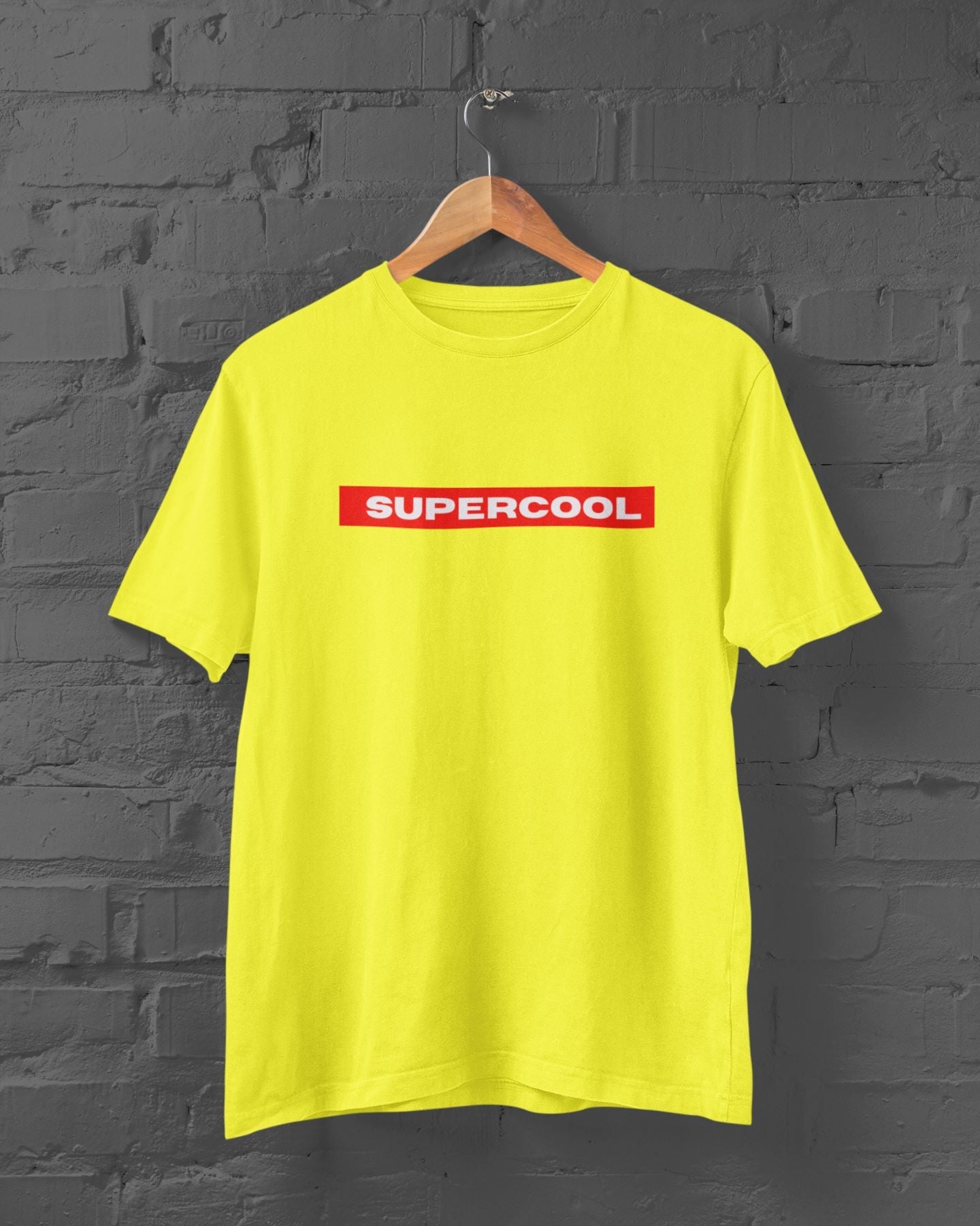 Supercool Half Sleeve T-shirt for Men New Yellow