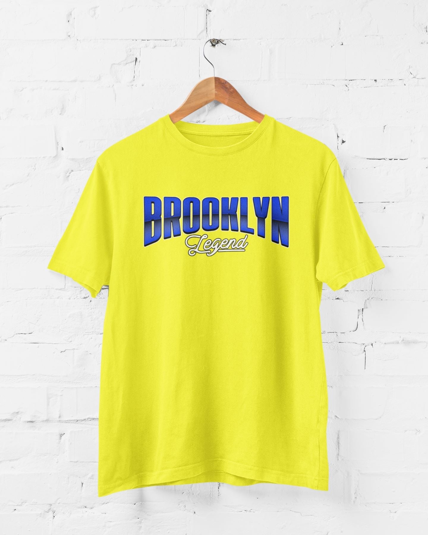 Brooklyn Half Sleeve T-shirt for Men New Yellow