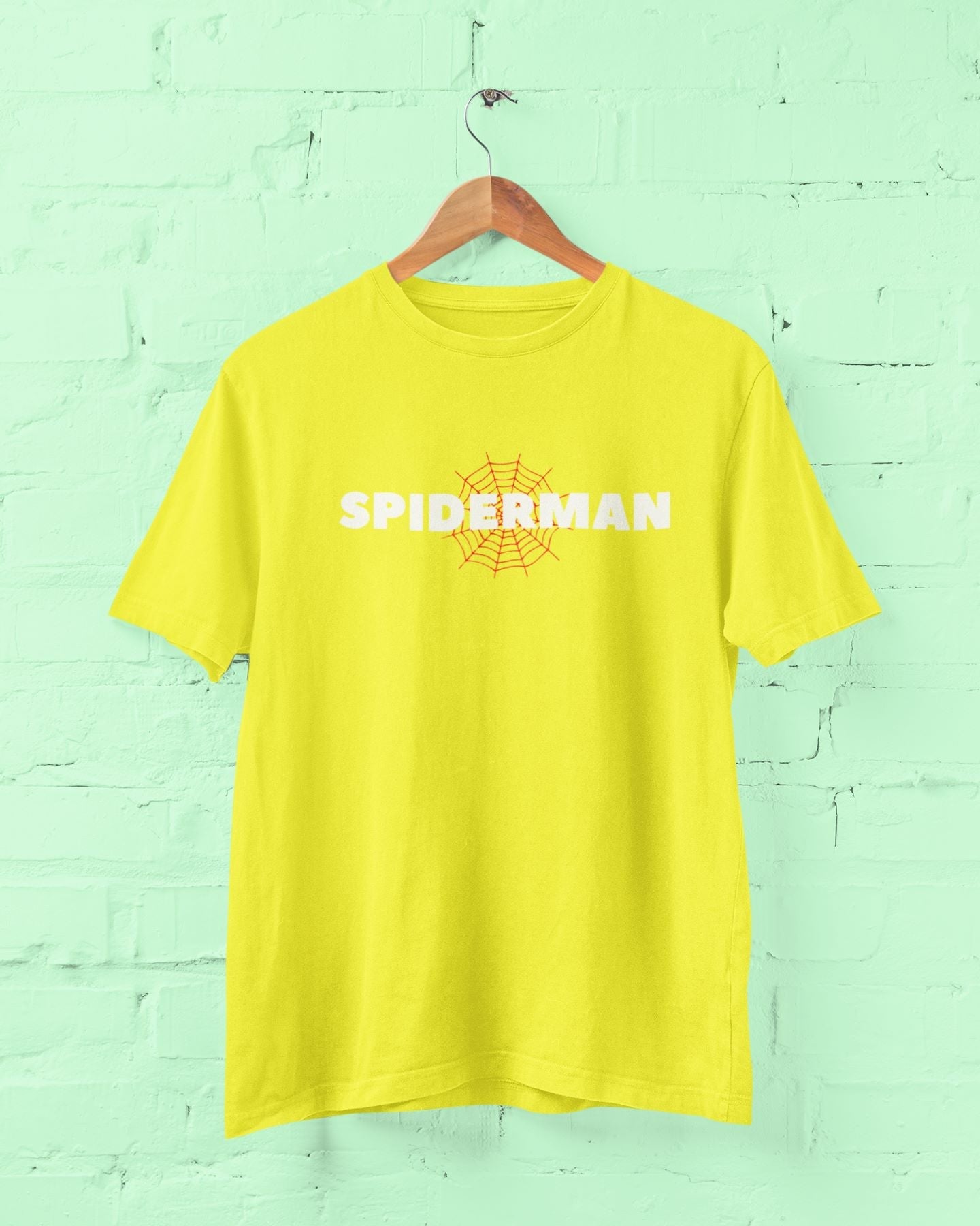 Spiderman T-Shirt for Men New Yellow