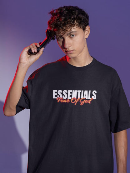 Essentials Oversized T-shirt for Men Black