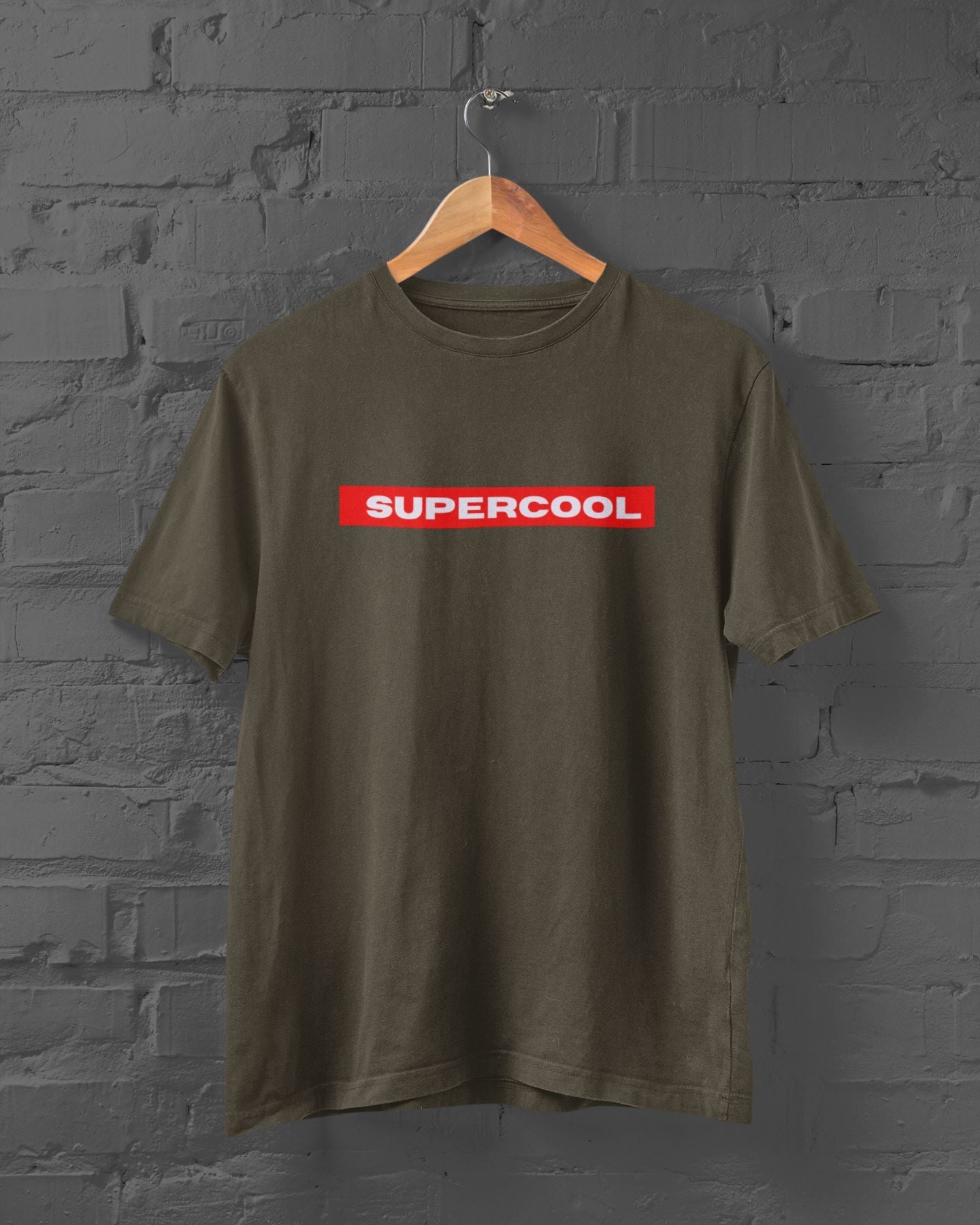 Supercool Half Sleeve T-shirt for Men Olive Green