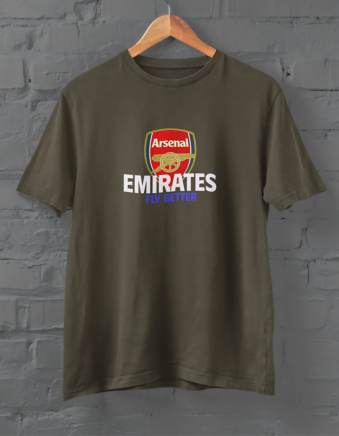 Arsenal Emirates Fly Better T-Shirt for Men Olive Green