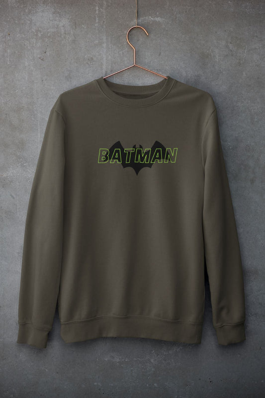 Batman Superhero Unisex Sweatshirt for Men/Women Olive Green
