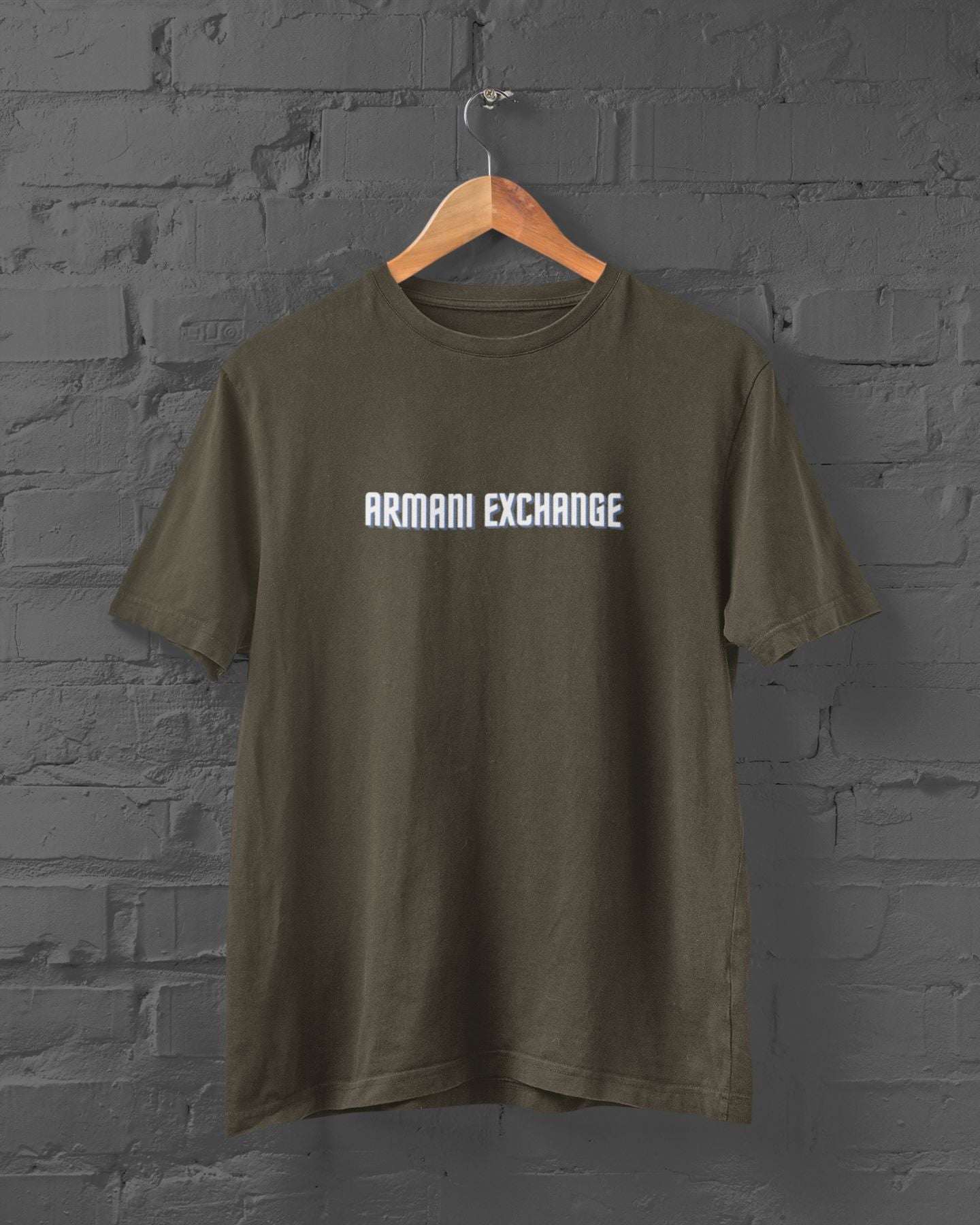 Armani Exchange Printed Olive Green t-shirt