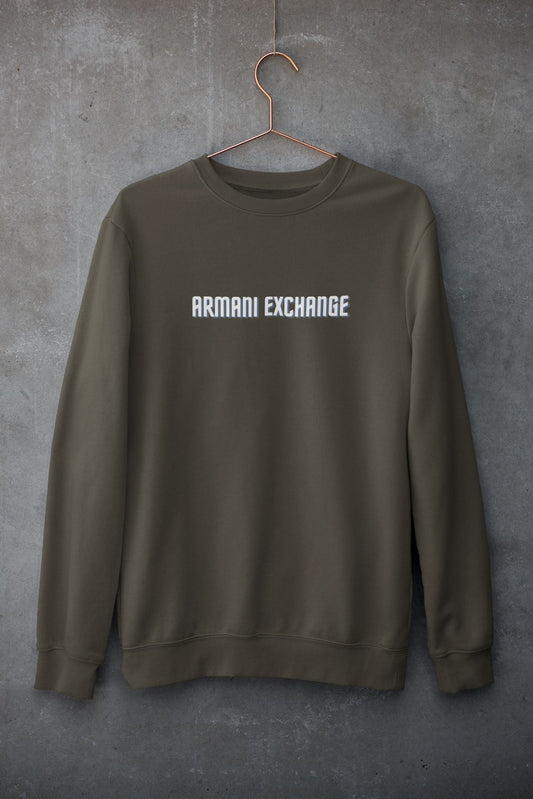 Armani Exchange printed on olive green Sweatshirt