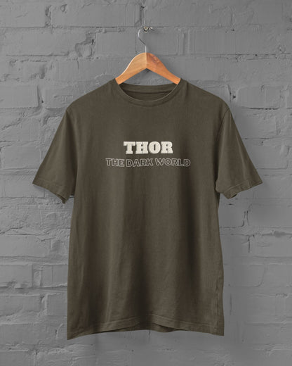 THOR The Dark World Half Sleeve T-shirt for Men/Women Olive Green