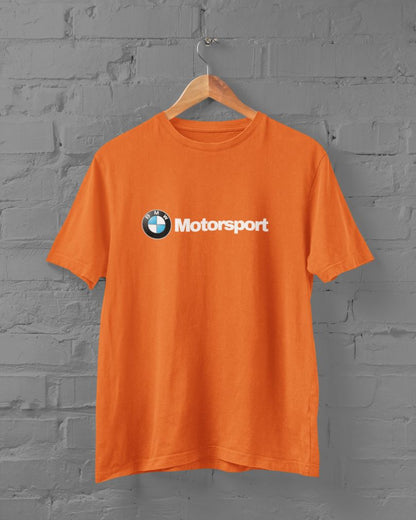 BMW Motorsport Half Sleeve T-Shirt for Men Orange