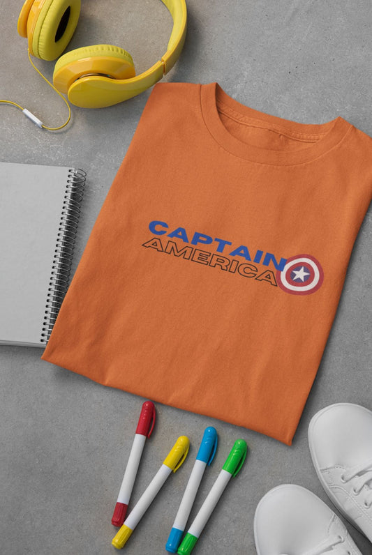 Captain America Kid's T-Shirt Orange