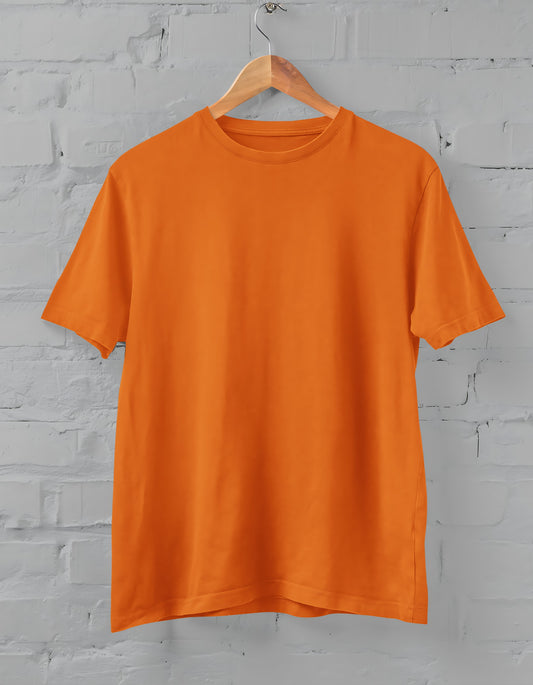Orange Half Sleeve T-shirt for Men