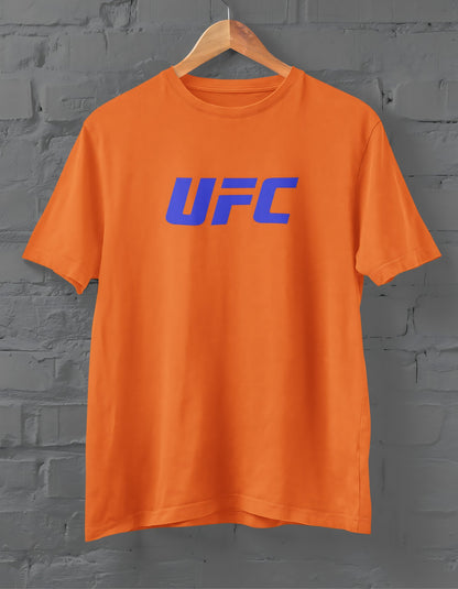 UFC Typography Printed Blue Half Sleeve T-shirt for Men - ShosaQualiTees