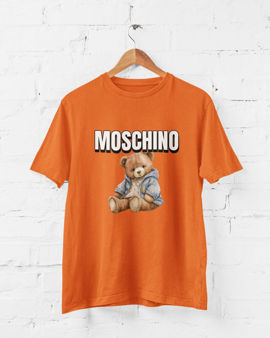 MOSCHINO Bear Half Sleeve T-shirt for Men Orange