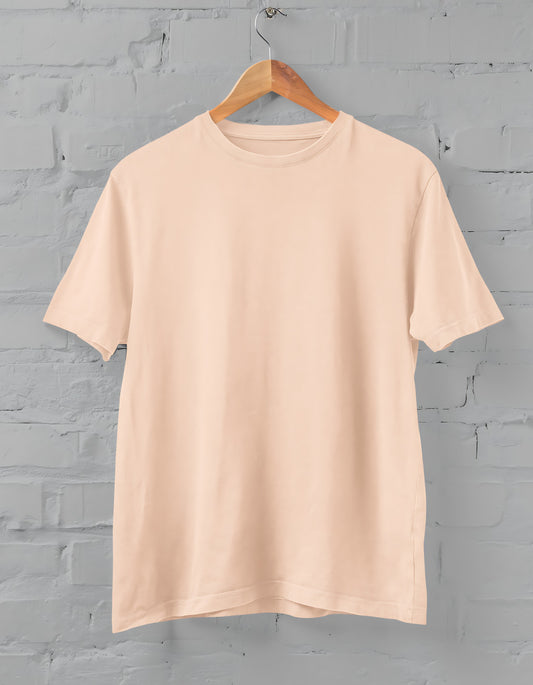 Peach Half Sleeve T-shirt for Men