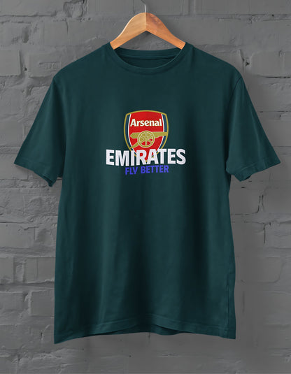 Arsenal Emirates Fly Better T-Shirt for Men Petrol Blue