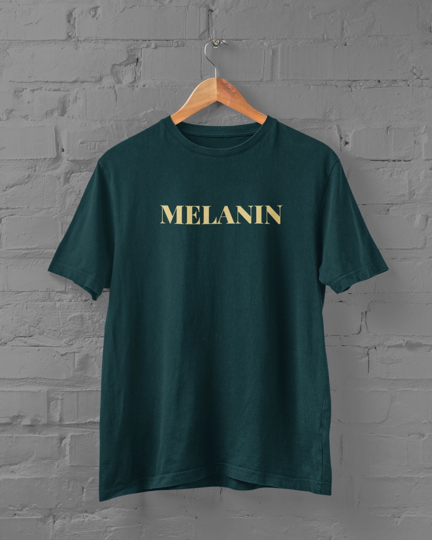 Melanin Half Sleeve T-shirt for Men Petrol Blue